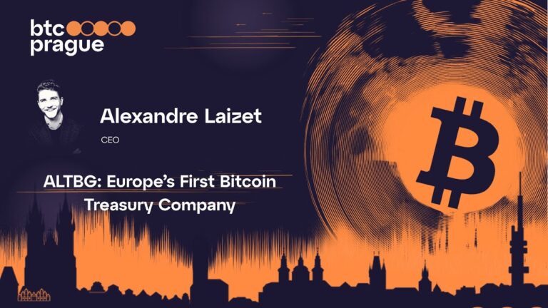 Photo Alexandre Laizet – ALTBG: Europe’s First Bitcoin Treasury Company | BTC Prague 2025 Keynote