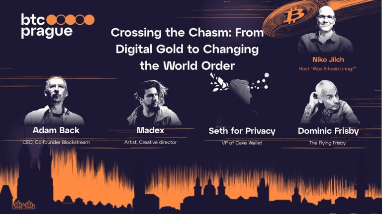 Photo Crossing the Chasm: From Digital Gold to Changing the World Order | BTC Prague 2025 Panel