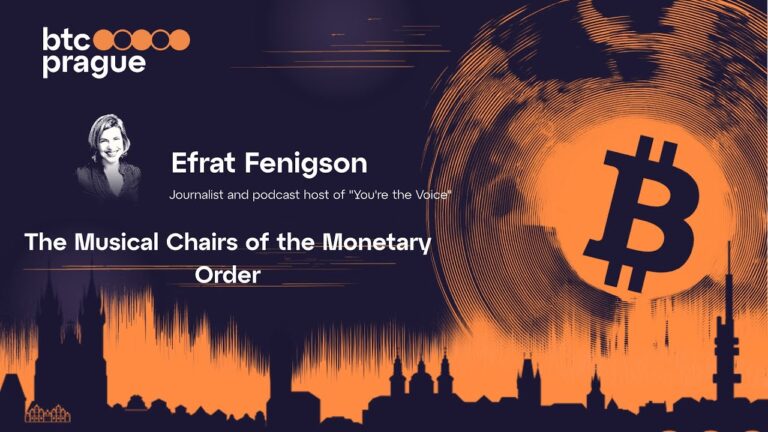 Photo Efrat Fenigson – The Musical Chairs of the Monetary Order | BTC Prague 2025 Keynote