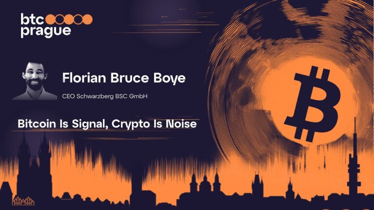 Photo Florian Bruce Boye – Bitcoin Is Signal, Crypto Is Noise | BTC Prague 2025 Keynote