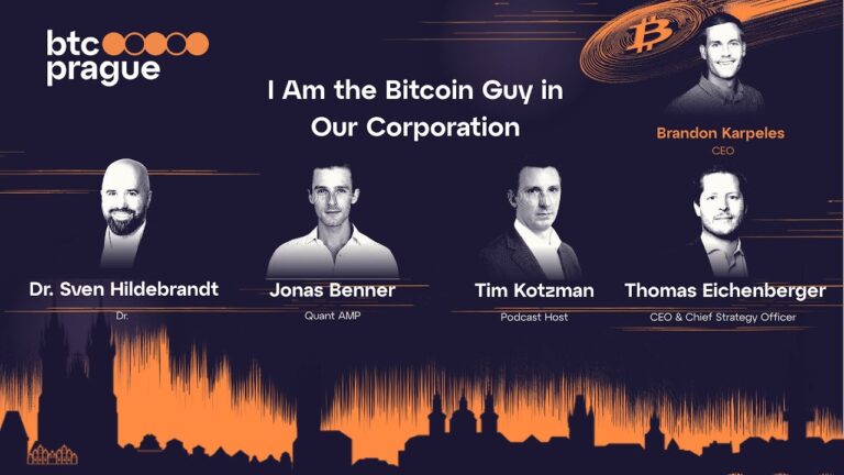 Photo I Am the Bitcoin Guy in Our Corporation | BTC Prague 2025 Panel