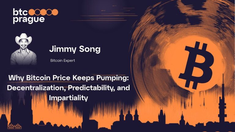 Photo Jimmy Song – Why Bitcoin Price Keeps Pumping | BTC Prague 2025 Keynote