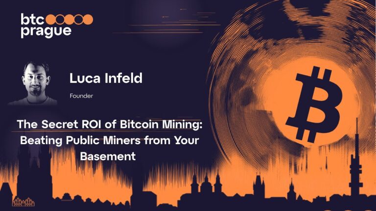 Photo Luca Infeld – The Secret ROI of Bitcoin Mining | BTC Prague 2025 Keynote
