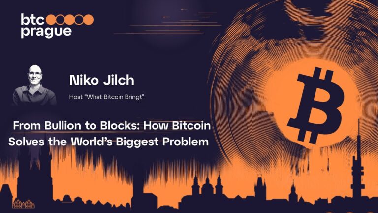 Photo Niko Jilch – How Bitcoin Solves the World’s Biggest Problem | BTC Prague 2025 Keynote
