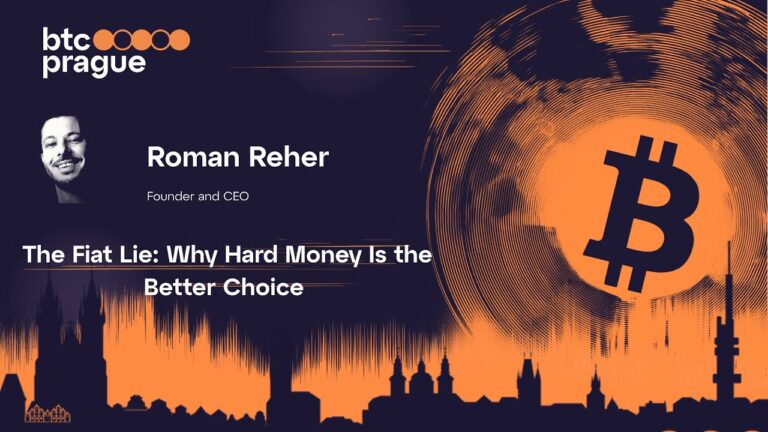 Photo Roman Reher – The Fiat Lie: Why Hard Money Is the Better Choice | BTC Prague 2025 Keynote