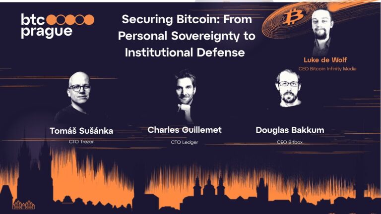 Photo Securing Bitcoin: From Personal Sovereignty to Institutional Defense | BTC Prague 2025 Panel