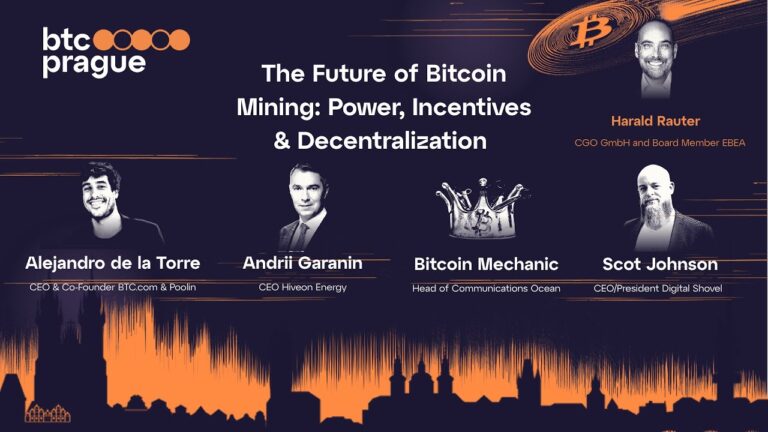 Photo The Future of Bitcoin Mining: Power, Incentives & Decentralization | BTC Prague 2025 Panel
